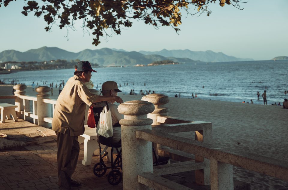 Old father and his son